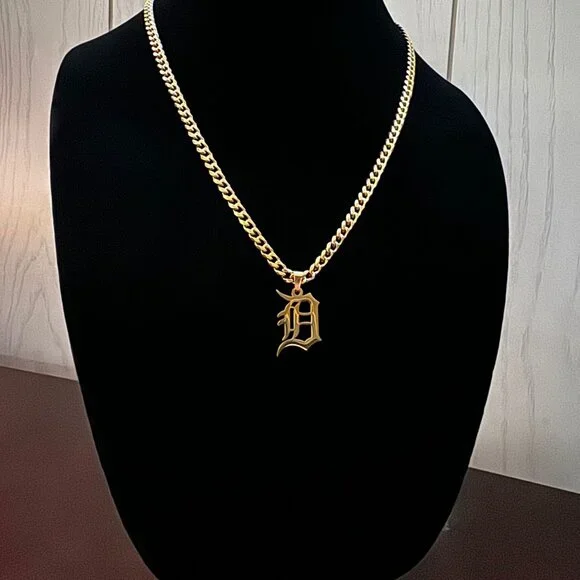 Detroit Tigers Necklace - 5mm Cuban - 22" Cuban Chain - MLB - Baseball - Picture 2 of 2